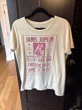Life Clothing Co. Janis Joplin Full-Tilt Boogie Band Concert Graphic T-Shirt Siz